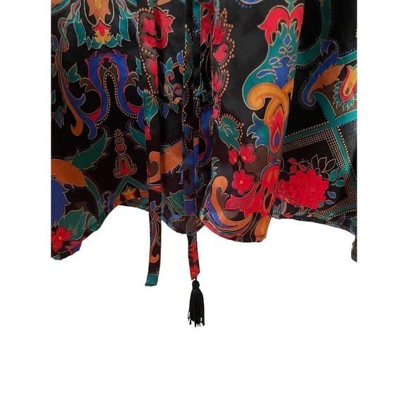 Vintage Victoria's Secret Gold Label Satin Floral Baroque Kimono Robe Size Small - Picture 6 of 9